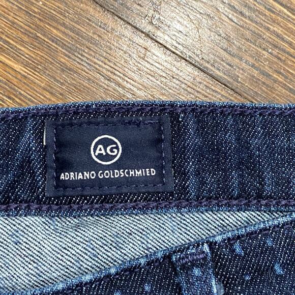 Adriano Goldschmied AG Stevie Ankle Jeans Size 32R Slim Straight Ankle Dotted - Picture 5 of 14